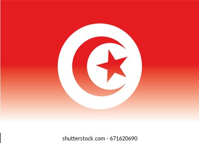 A Flag Illustration of the country of Tunisia