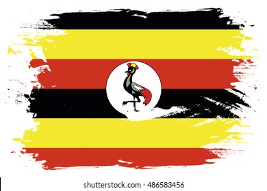 A Flag Illustration of the country of Uganda