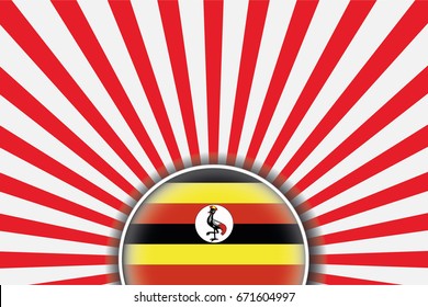 A Flag Illustration of the country of Uganda