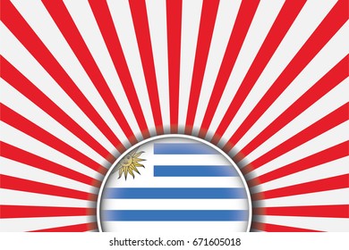 A Flag Illustration of the country of Uruguay