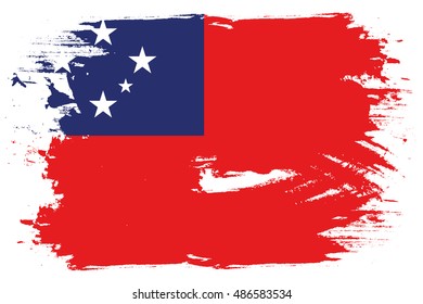 A Flag Illustration of the country of Western Samoa