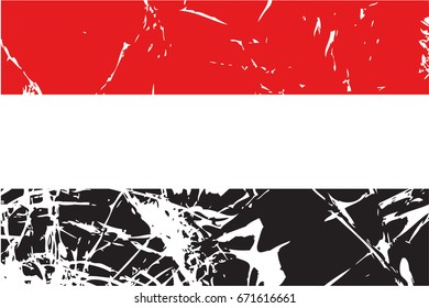 A Flag Illustration of the country of Yemen