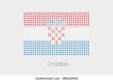 A Flag Illustration of Croatia