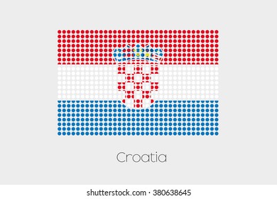 A Flag Illustration of Croatia