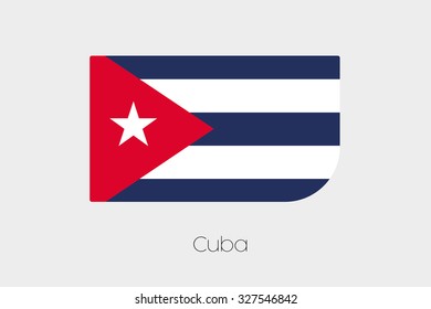A Flag Illustration of Cuba