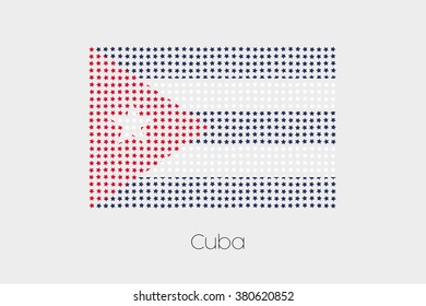 A Flag Illustration of Cuba