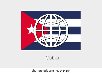 A Flag Illustration of Cuba