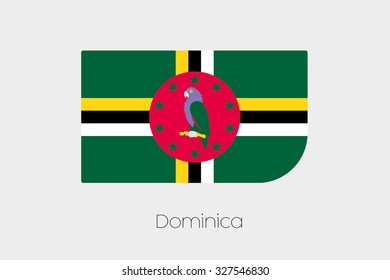 A Flag Illustration of Dominica