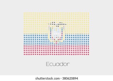A Flag Illustration of Ecuador