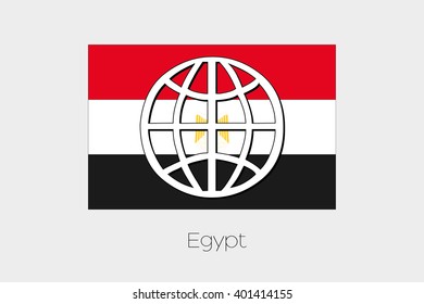 A Flag Illustration of Egypt