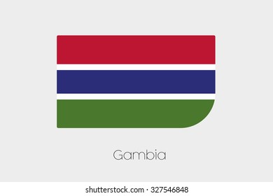 A Flag Illustration of Gambia
