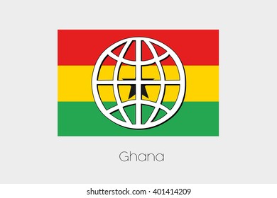 A Flag Illustration of Ghana