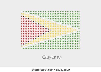 A Flag Illustration of Guyana