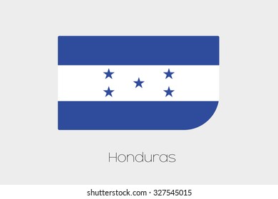 A Flag Illustration of Honduras