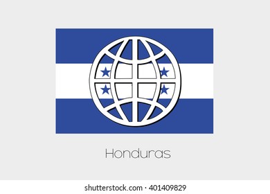 A Flag Illustration of Honduras