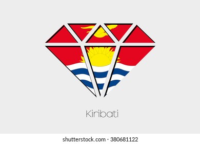 A Flag Illustration inside a Diamond of Kirabati