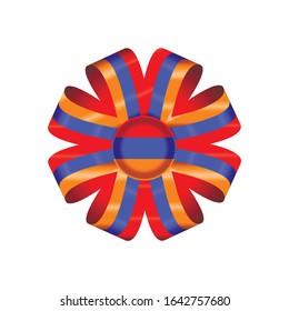 A Flag Illustration inside a Rosette of the country of Armenia