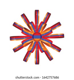 A Flag Illustration inside a Rosette of the country of Armenia