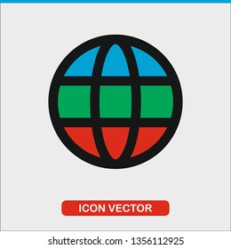 A Flag Illustration inside a world icon of Azerbaijan