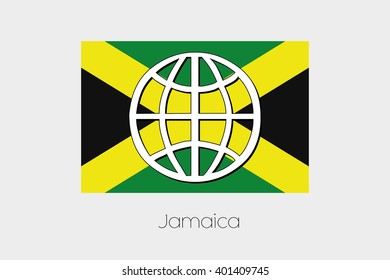 A Flag Illustration of Jamaica