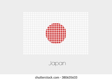 A Flag Illustration of Japan