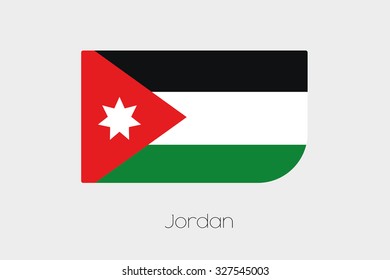 A Flag Illustration of Jordan