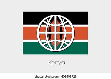 A Flag Illustration of Kenya