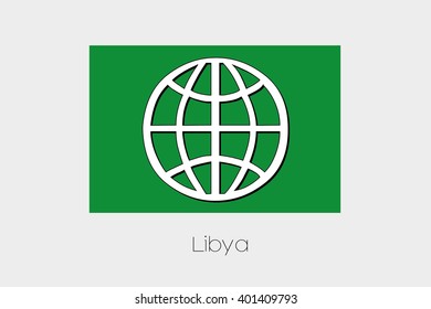 A Flag Illustration of Libya