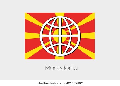 A Flag Illustration of Macedonia