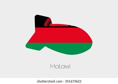 A Flag Illustration of Malawi