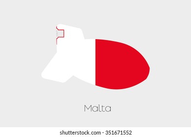 A Flag Illustration of Malta