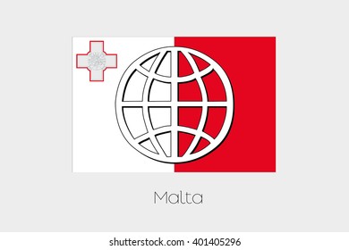 A Flag Illustration of Malta