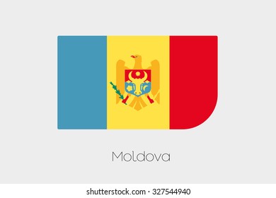 A Flag Illustration of Moldova