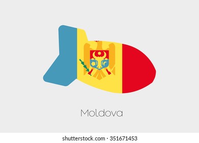 A Flag Illustration of Moldova