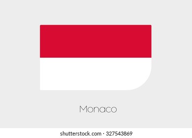 A Flag Illustration of Monaco