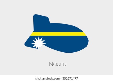 A Flag Illustration of Nauru