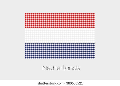 A Flag Illustration of Netherlands