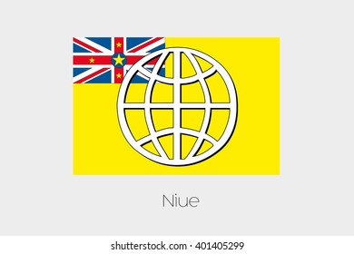 A Flag Illustration of Niue