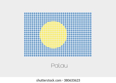 A Flag Illustration of Palau