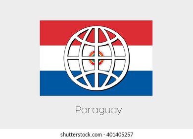 A Flag Illustration of Paraguay