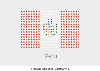 A Flag Illustration of Peru