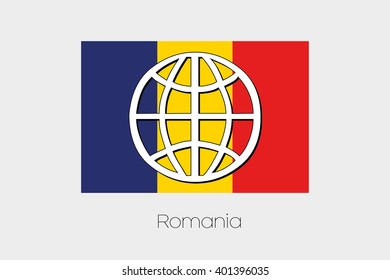 Flag Illustration of Romania