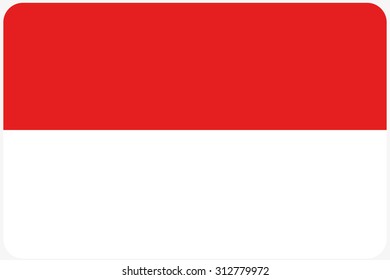 Flag Illustration Rounded Corners Country Indonesia Stock Illustration ...