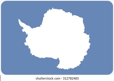 A Flag Illustration with rounded corners of the country of Antartica