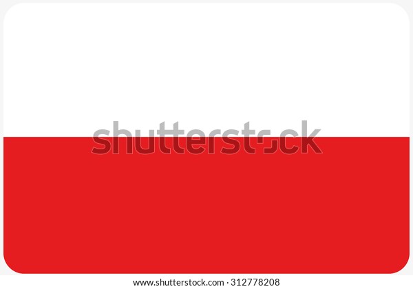 Flag Illustration Rounded Corners Country Poland: vector de stock ...
