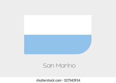 A Flag Illustration of San Marino