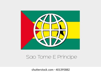 Flag Illustration of Sao Tome E Principe