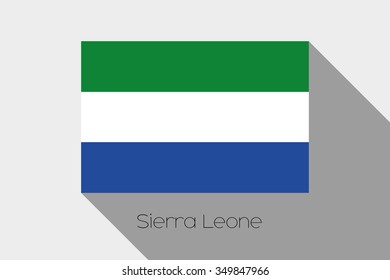 A Flag Illustration with Shadow of SierraLeone