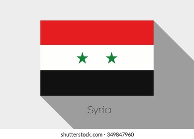 A Flag Illustration with Shadow of Syria
