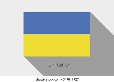 A Flag Illustration with Shadow of Ukraine